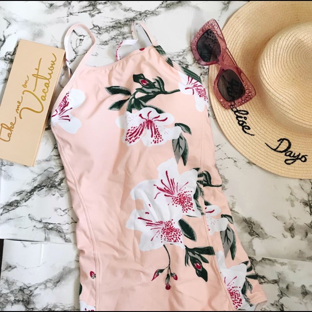 NWT Sweet flower print one piece swimsuit - Picture 3 of 6